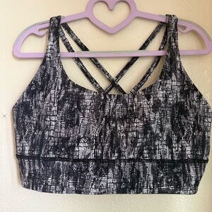 lululemon athletica Black & White Crisscross Sports Bra